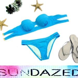 SUNDAZED Strappy Strapless Bikini